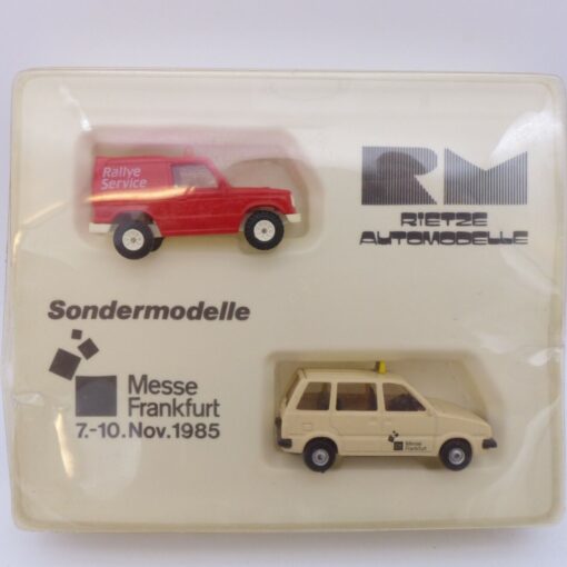 Rietze 1:87 Sondermodelle Messe Frankfurt 1985 - Taxi / Rallye, in OVP EA7803
