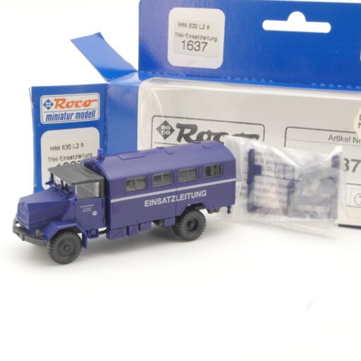 Roco 1:87 1637 MAN 630 L2 A THW Einsatzleitung in OVP QR8169