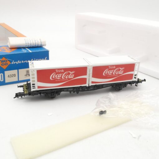 Roco H0 4320 Containertragwagen Coca Cola der DB in OVP RR683