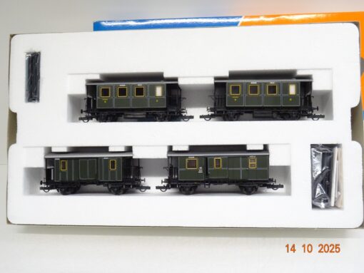 Roco H0 44014 Lokalbahnwagen-Set 4tlg. der K.Bay.Sts.B. in OVP JL3579 – Bild 3