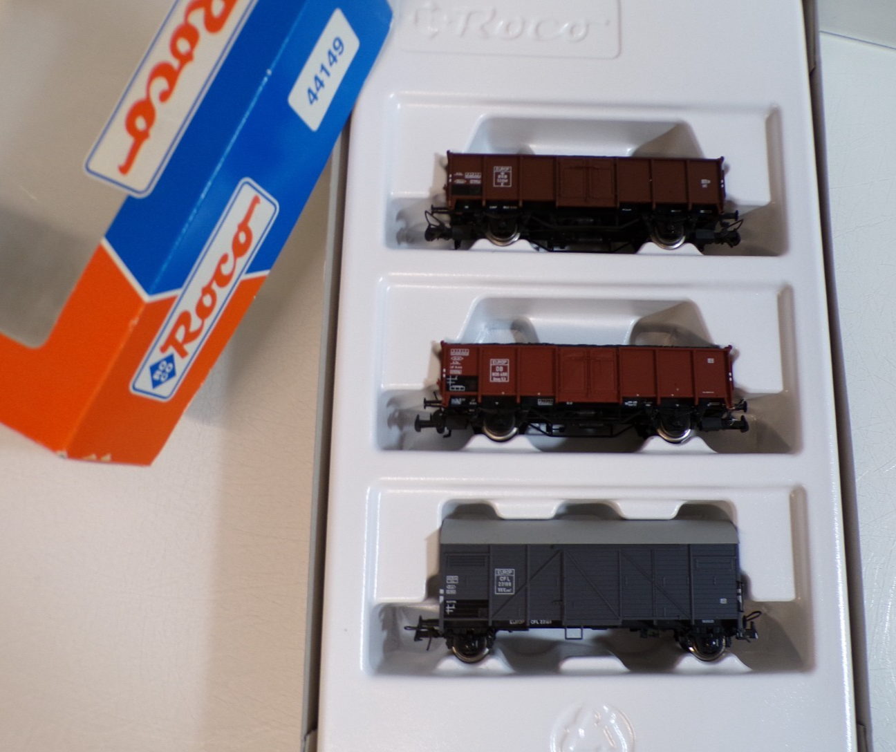 Roco H0 44149 AC Güterwagen-Set 3 tlg. der DB/DSB/CFL in OVP für Märklin BH1760