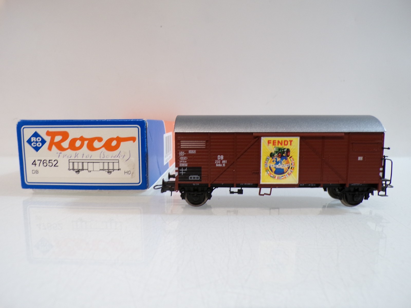 Roco H0 47652 AC gedeckter Güterwagen Fendt der DB in OVP für Märklin BH1804