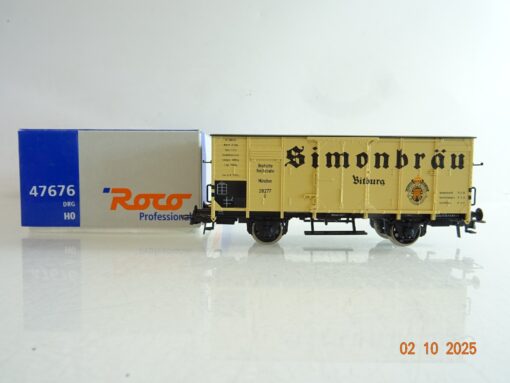 Roco H0 47676 gedeckter Güterwagen Simonbräu der DR in OVP BH303