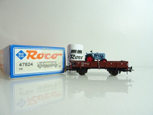Roco H0 47824 Niederbordwagen Ladung Traktor der DB in OVP PR1945