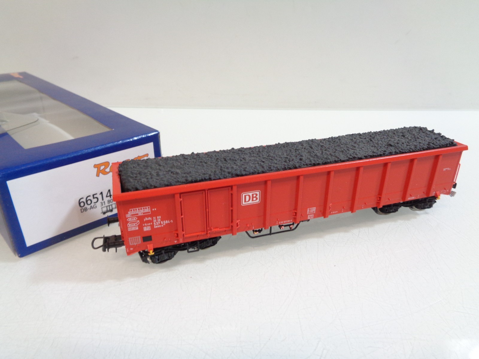 Roco H0 66514 AC Hochbordwagen mit Ladung der DB in OVP RR5676