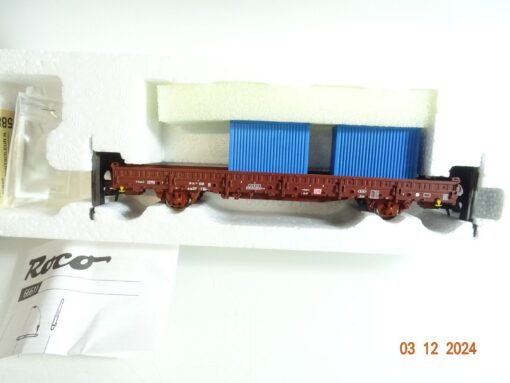 Roco H0 66611 Rungenwagen mit Ladung der DB in OVP PR4475 – Bild 3