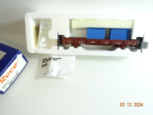 Roco H0 66611 Rungenwagen mit Ladung der DB in OVP PR4475