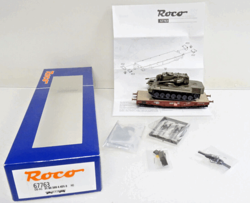 Roco H0 67763 DB AG Schwerlastwagen Rlmmp mit FlkPz Gepard in OVP C2118
