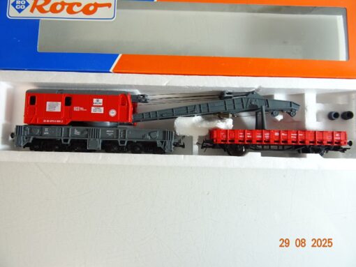 Roco H0 Kranwagen mit Schutzwagen der DB in OVP PR9994 – Bild 5