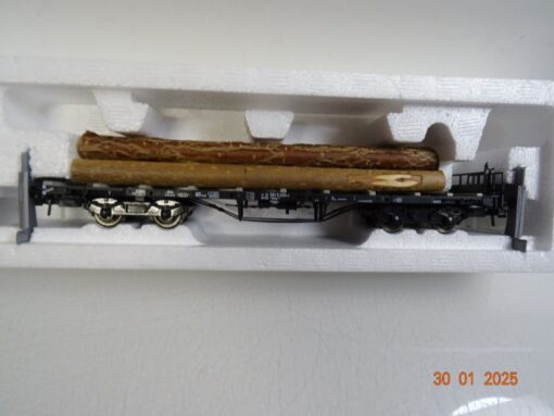 Roco H0 Rungenwagen mit Langholzladung der DB in OVP PR5612 – Bild 3