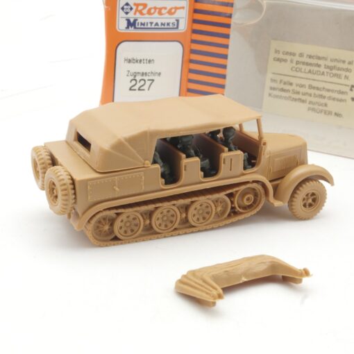 Roco Minitanks 1:87 227 Halbketten Zugmaschine mit Soldaten in OVP RR805 – Bild 3