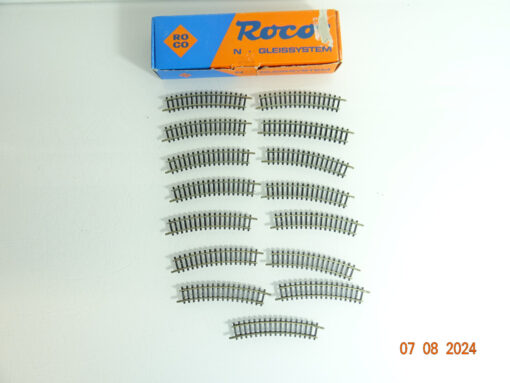Roco N 22231 Gebogenes Gleis R1 24° 15 Stück in OVP CK2540