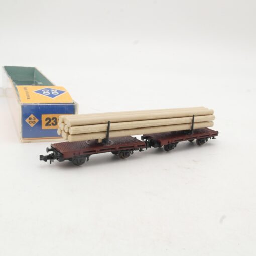 Roco N 2312 Drehschemelwagen mit Langholz in OVP RR3975