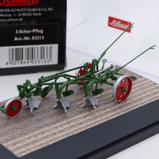 Schuco 1:43 03313 3-Schar-Pflug Anhänger in OVP EX6562 – Bild 3