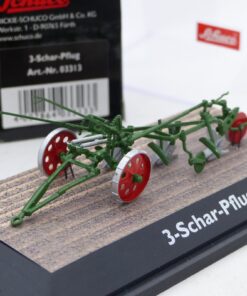 Schuco 1:43 03313 3-Schar-Pflug Anhänger in OVP EX6562