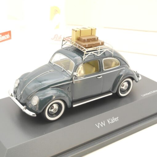 Schuco 1:43 45 027 0800 VW Brezelkäfer mit Gepäck neuwertig in OVP RG8549