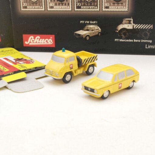Schuco 1:90 50171049 VW Golf I + Mercedes Unimog PTT Limitiert in OVP RG7672