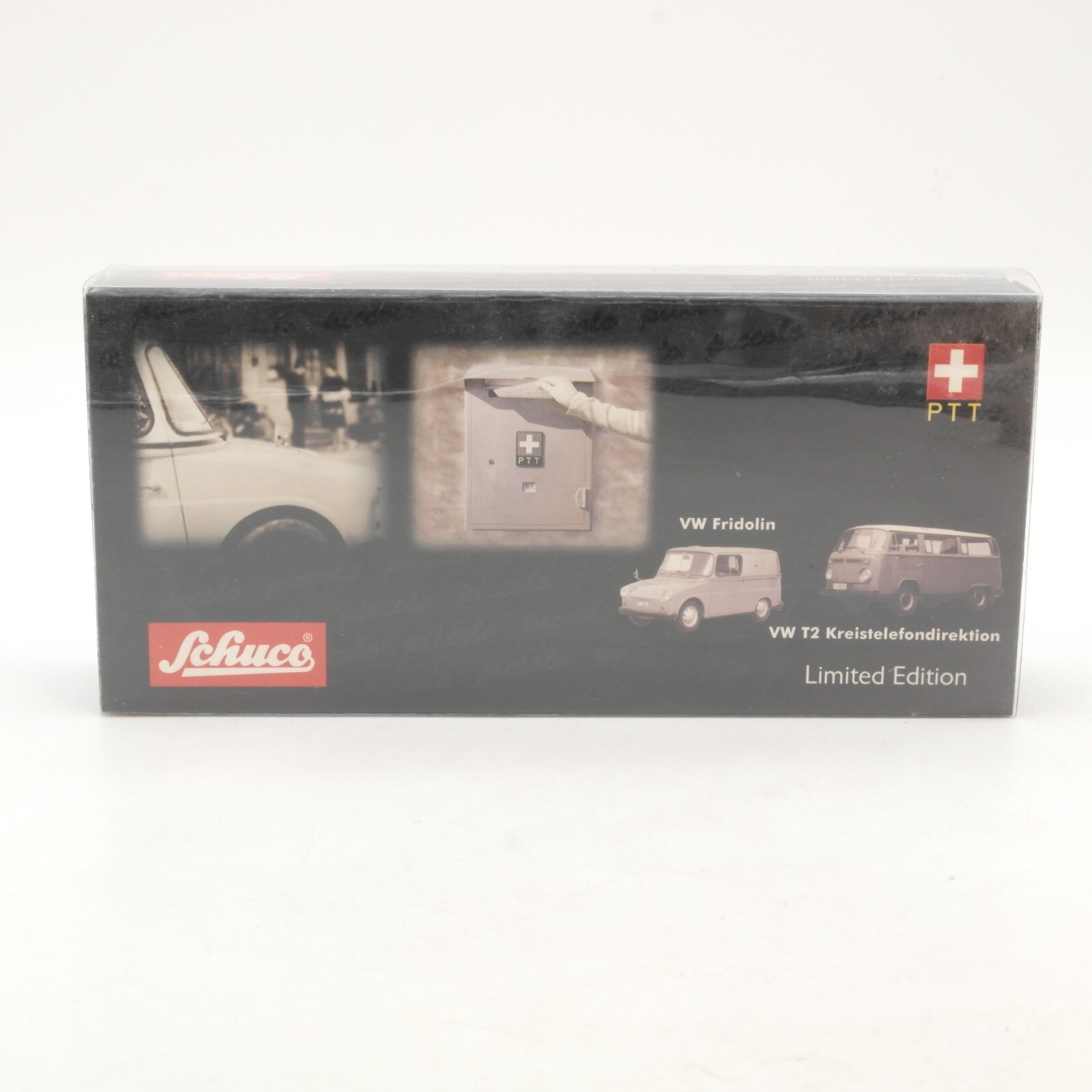 Schuco 1:90 50171053 Set VW Fridolin + VW T2 Bus PTT Limitiert in OVP RG7667 – Bild 4