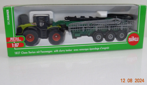 Siku 1:87 1827 Diecast Claas Xerion mit Fasswagen neuwertig in OVP LE5085