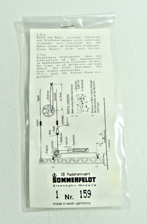 Sommerfeldt H0 159 Radspannwerk Oberleitung Bausatz in OVP CK140