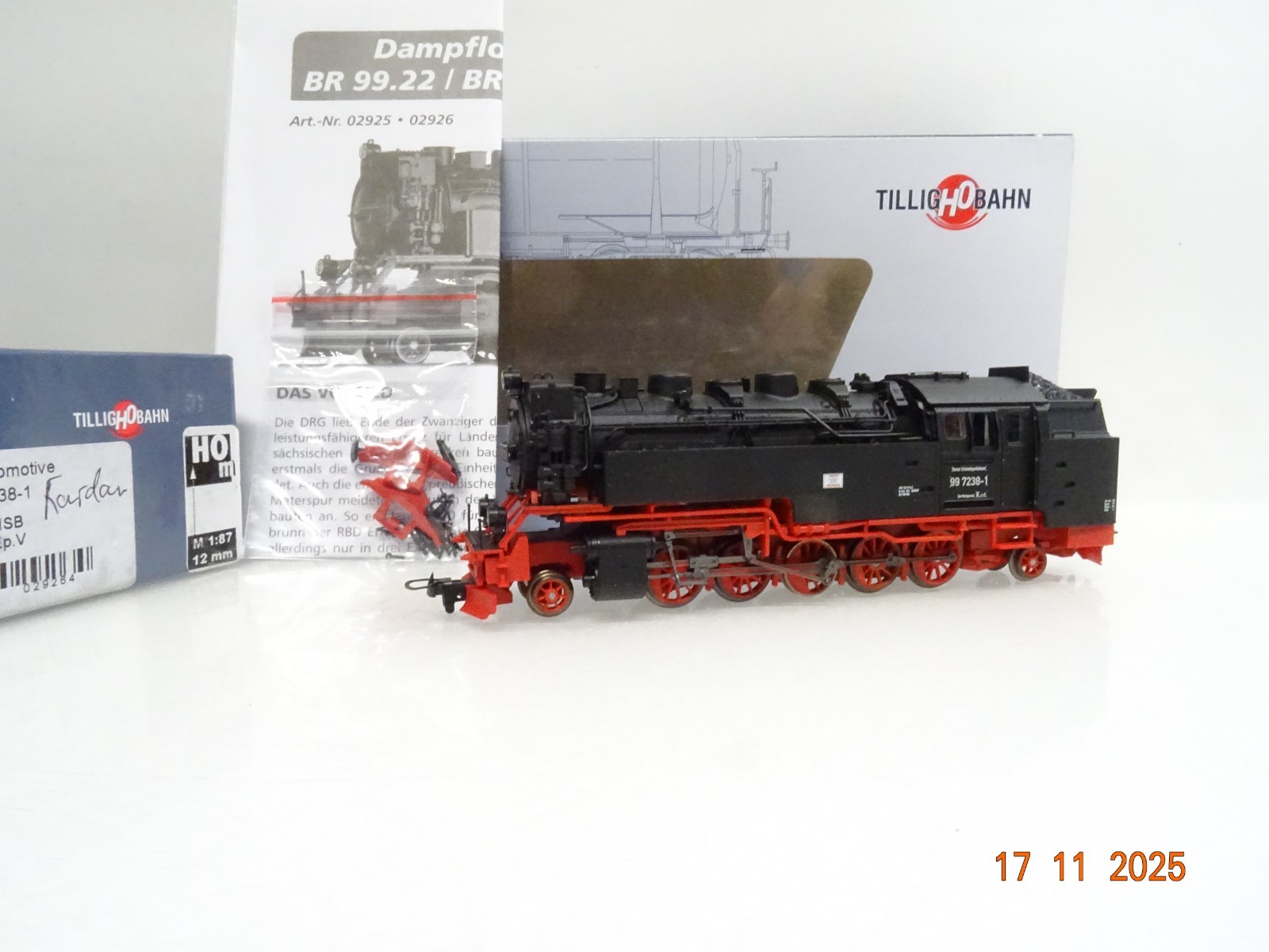 Tillig H0m 02926 Dampflok BR 99 7238-1 der HSB in OVP JL4521