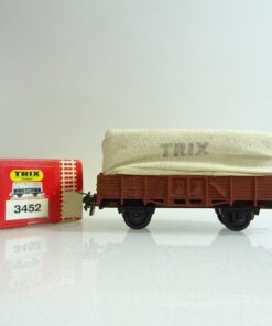Trix Express H0 3452 Niederbordwagen mit Plane der DB in OVP PR826