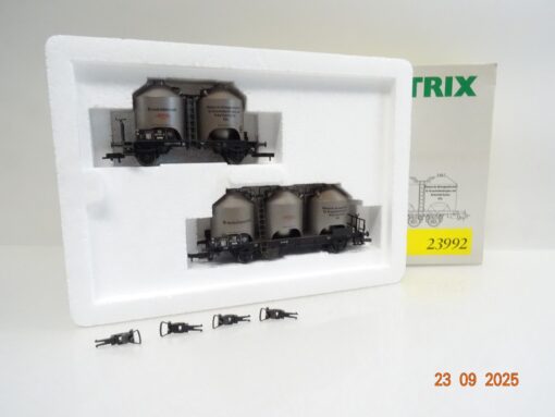 Trix H0 23992 Staubsilowagen-Set 2tlg. der DB in OVP JL3129