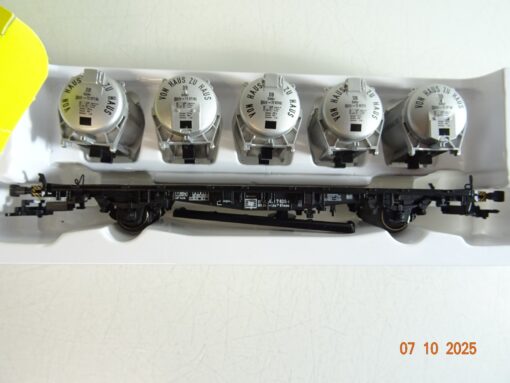 Trix H0 24328 Behältertragwagen von Haus zu Haus der DB in OVP BH443 – Bild 3
