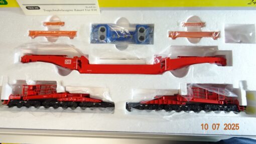 Trix H0 24338 Tragschnabelwagen 24-achsig mit Maschinenfuß der DB in OVP PR9008 – Bild 3