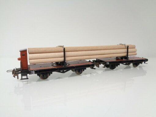 Trix H0 53 3443 00 Langholzwagen mit BrHs der DB in OVP DE80 – Bild 3