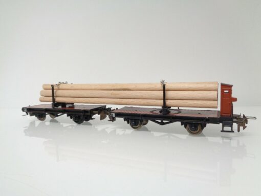 Trix H0 53 3443 00 Langholzwagen mit BrHs der DB in OVP DE80 – Bild 4