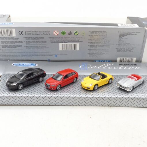 Welly 1:87 310042 Set mit 4 PKW-Modellen in OVP EX6680