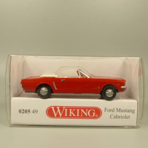 Wiking 1:87 020549 Ford Mustang Cabriolet rot in OVP EX7479 – Bild 4
