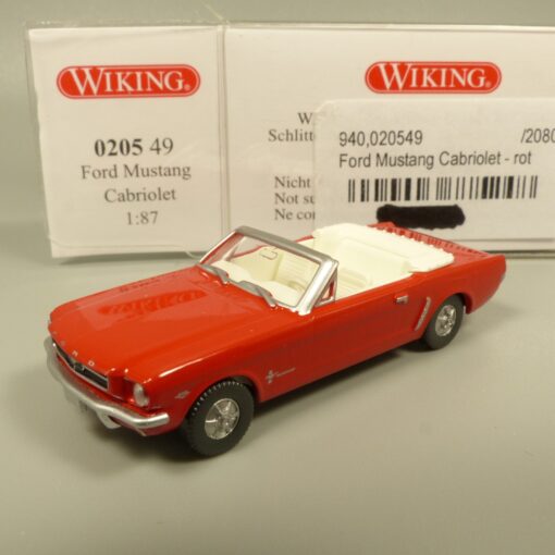 Wiking 1:87 020549 Ford Mustang Cabriolet rot in OVP EX7479