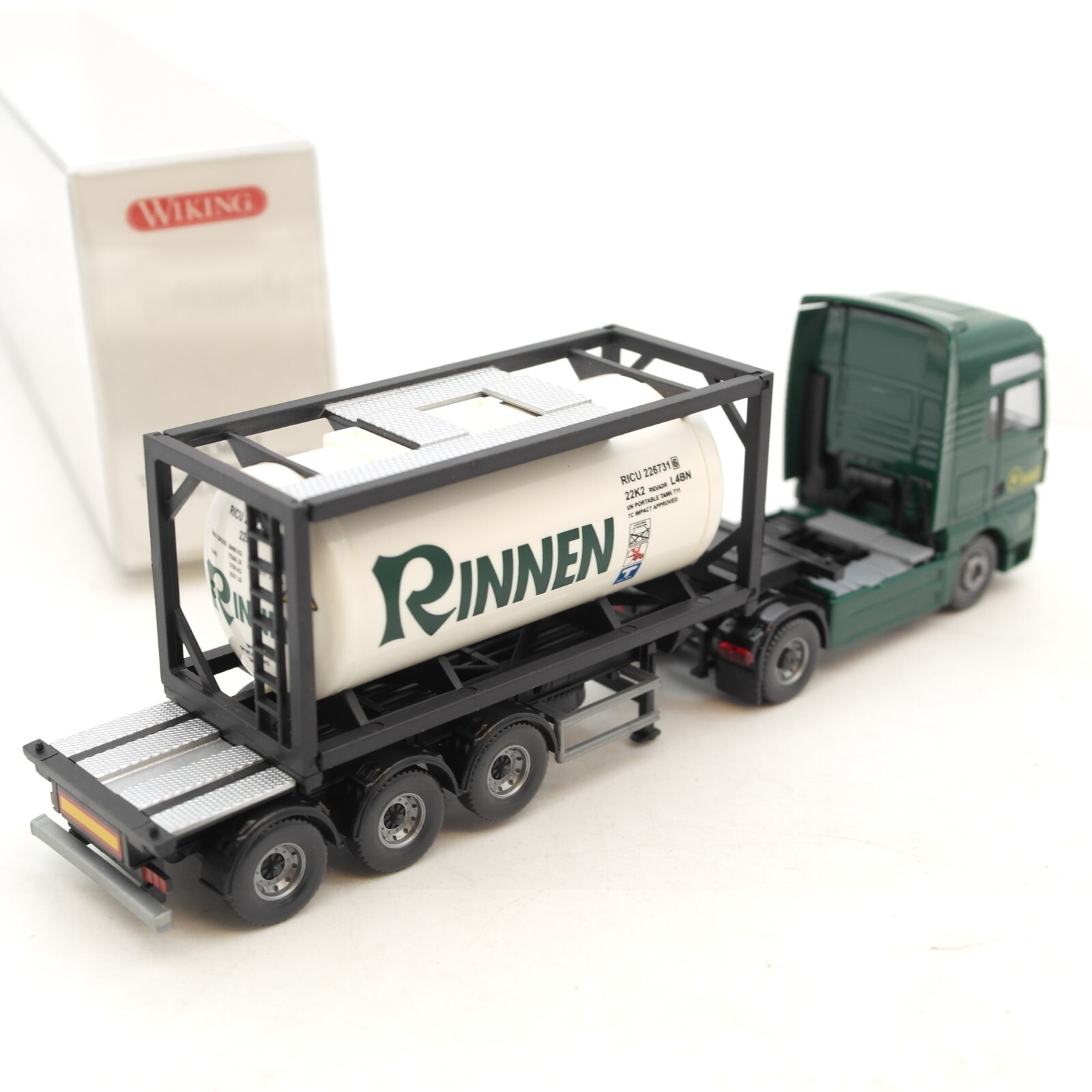 Wiking 1:87 0536 01 MAN TGX Tankcontainersattelzug Rinnen in OVP RG3653 – Bild 3