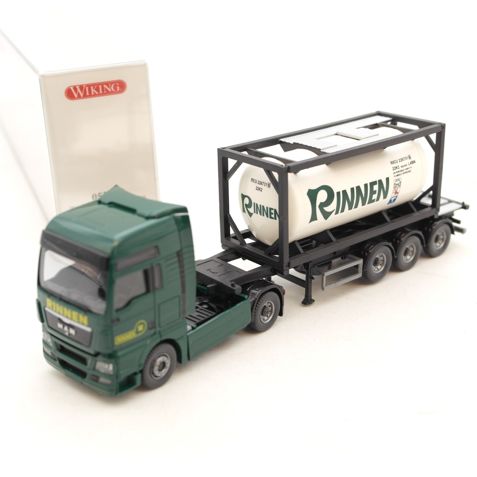 Wiking 1:87 0536 01 MAN TGX Tankcontainersattelzug Rinnen in OVP RG3653