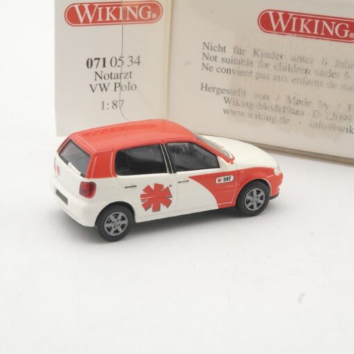 Wiking 1:87 0710534 VW Polo Notarzt in OVP QR7256 – Bild 3