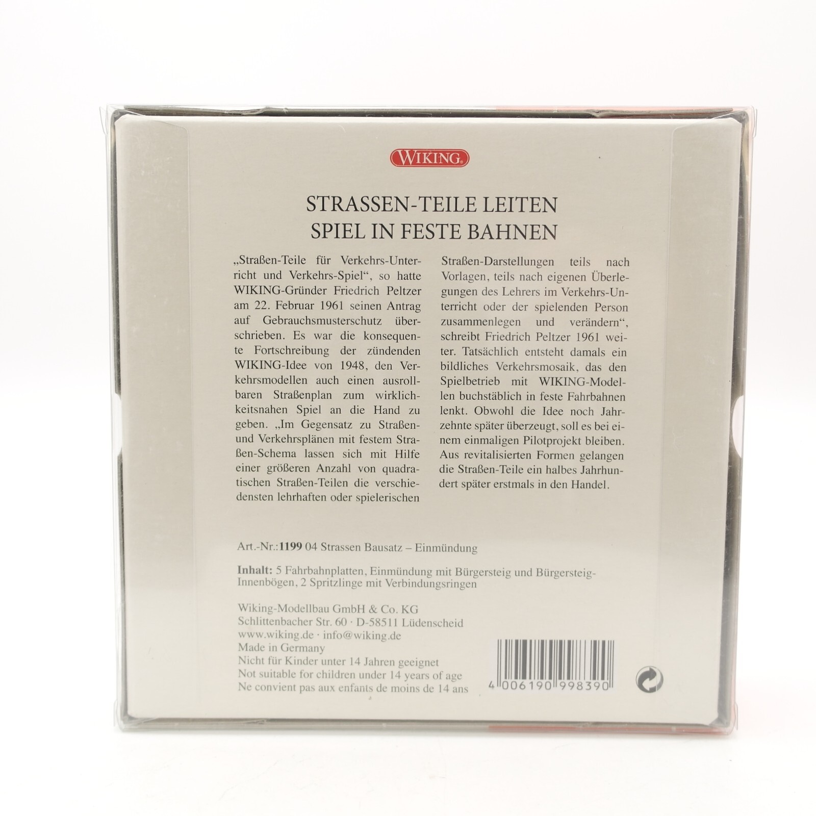 Wiking 1:87 1199 04 Straßen Bausatz Einmündung neuwertig in OVP QR8606 – Bild 4