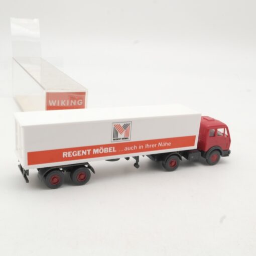 Wiking 1:87 545 MB 1619 Sattelzug mit Kofferaufbau Regent Möbe in OVP RR1133 – Bild 3