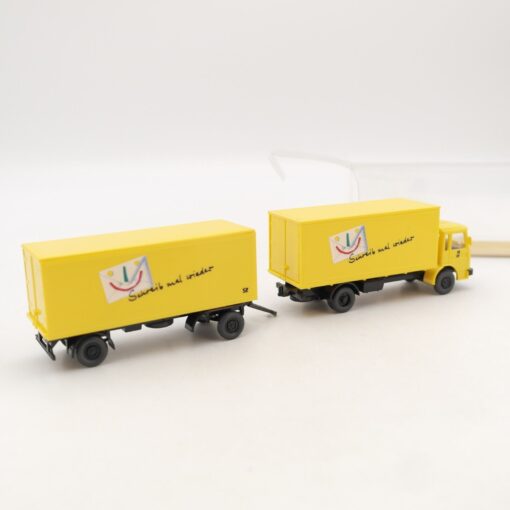 Wiking 1:87 55126 MAN DBP Postkoffer-Lastzug in OVP QR1725 – Bild 3