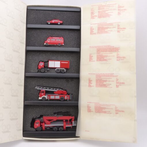 Wiking 1:87 6840640600 Set mit 5 Mercedes Fahrzeugen der Feuerwehr in OVP EX4123 – Bild 3