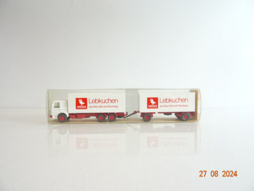 Wiking 1:87 H0 471 MAN Büssing Fernlastzug Weiss Lebkuchen in OVP TF954