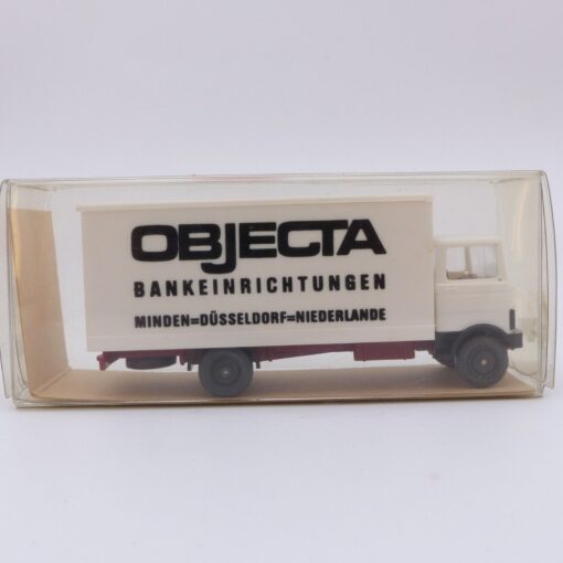 Wiking 1:87 Nr.: 18434 Mercedes LP 809 Koffer-LKW OBJECTA, in OVP EX2849 – Bild 3