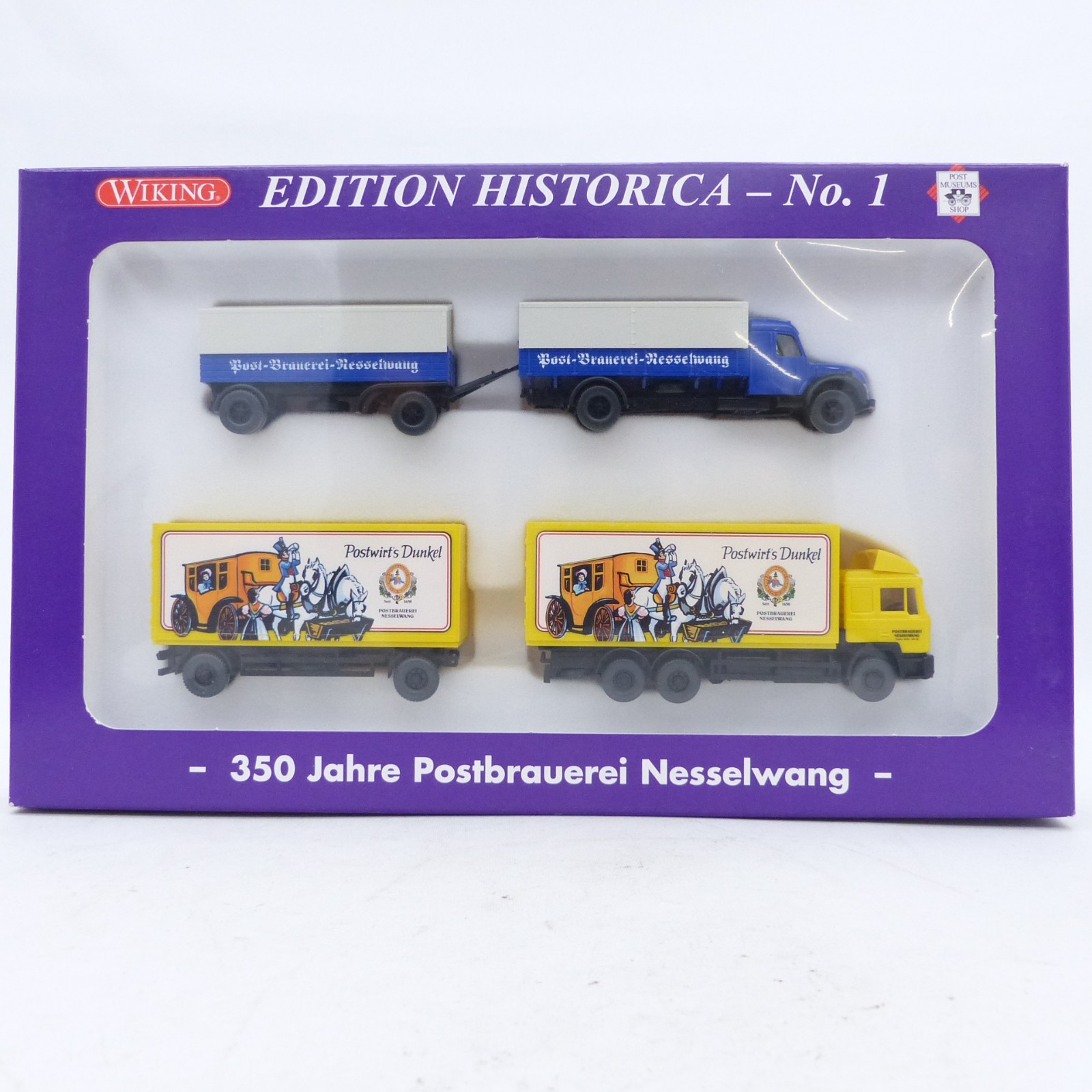 Wiking 1:87 PMS 82-10 2er-Set 350 Jahre Postbrauerei Nesselwang in OVP EX8501
