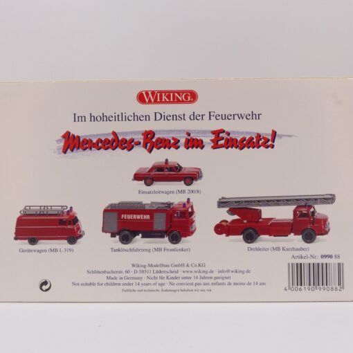 Wiking 1:87 Set 099088 Im Hoheitlichen Dienst der Feuerwehr in OVP EX6451 – Bild 3