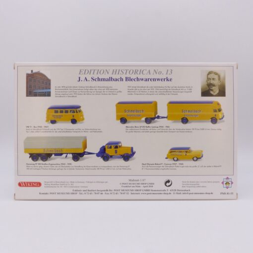 Wiking 1:87 Set PMS 81-55 J.A. Schmalbach Blechwarenwerke in OVP EX6731 – Bild 3
