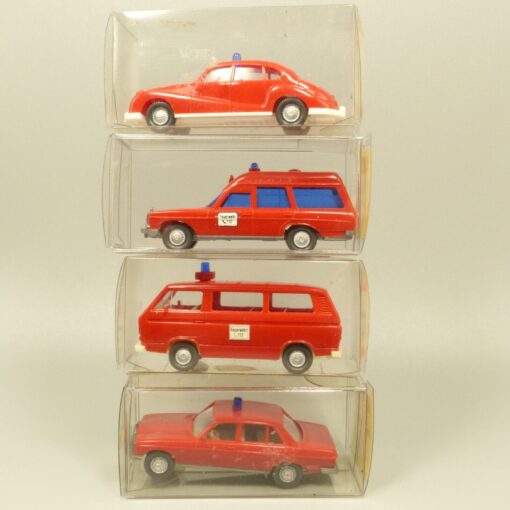Wiking 1:87 Verschiedene Modelle der Feuerwehr im 4er Pack in OVP EX3440