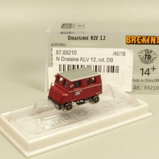 9Brekina 1:160 69210 N Draisine KLV 12 rot DB in OVP EX6239