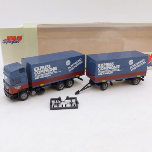 AWM / AMW 1:87 Nr.: 5522-1 MAN F90 Hängerzug Express Compagnie, in EVP EB7331