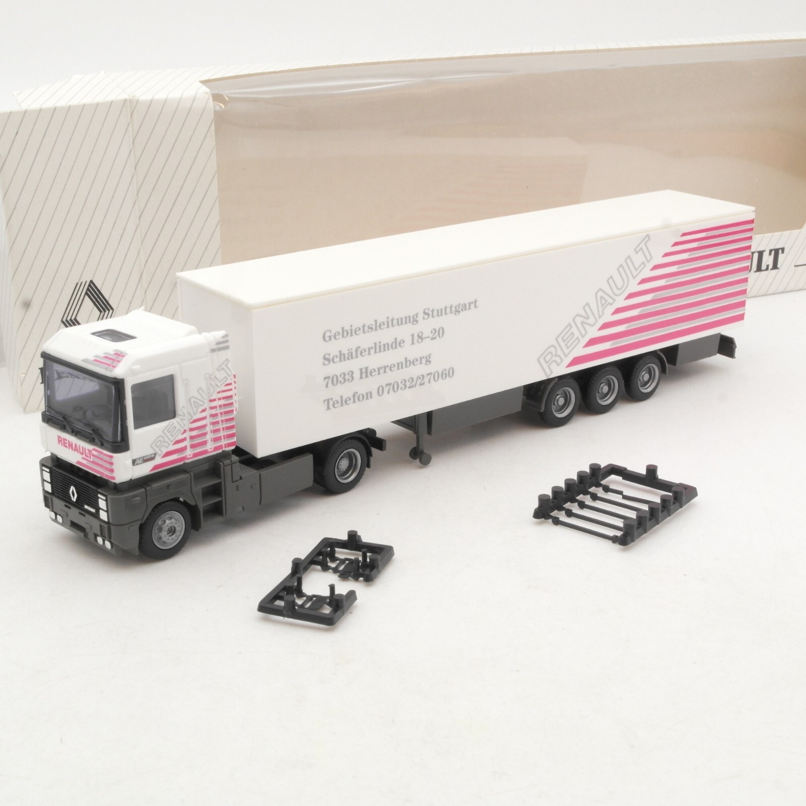 Albedo 1:87 Werbemodell Renault Sattelzug Gebietsleitung Stuttgart in OVP RA8827
